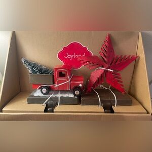 Red Truck and Star Stocking hangers set of 2